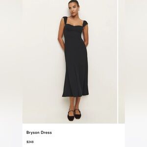 Reformation Black Midi Dress
